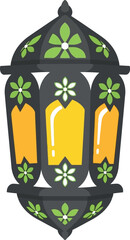 Obraz premium Colorful Ramadan Lantern Illustration for Islamic Holiday Decor and Festive Design