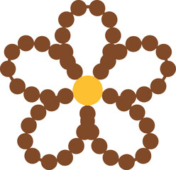 Obraz premium Ramadan Tasbih Beads Flower Icon – Islamic Prayer Beads Vector for Ramadan Decor