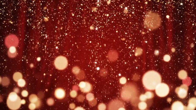 Abstract red background with bokeh and glitter elements for visual effects