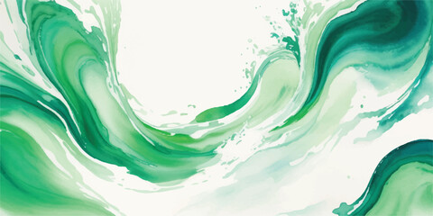 Delicate Seafoam and Mint Green Alcohol Ink Texture with Ethereal Flowing Patterns on White Background