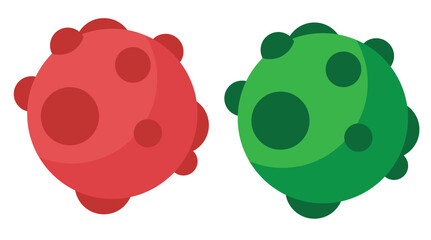 cancer cell spread. cancer disease concept and white background