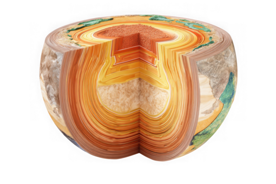 Colorful abstract geometric shape isolated on transparent background - Powered by Adobe