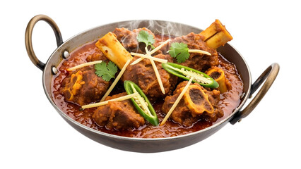Traditional Mutton Curry Dish Isolated on Transparent Background
