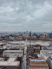 Millennium Bridge and Tate Modern from Saint Paul's Cathedral, London, England, Great Britain, Europe