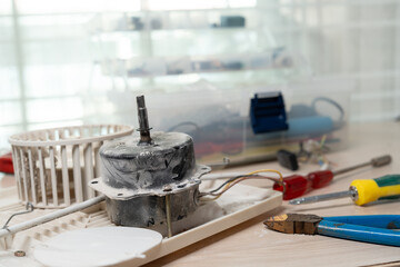 Repairing or Fixing the exhaust fan.