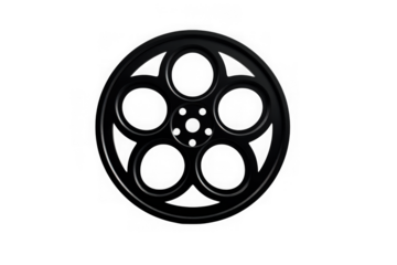 Classic film reel icon isolated on transparent background