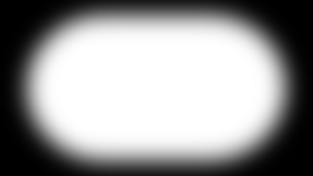 Transparent black vignette border frame overlay shadow effect for video or image mockup. Blank vignette blurred decorative frame with realistic shadow on transparent background. Vector illustration.