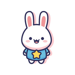 Obraz premium Adorable Cartoon Bunny Character Design