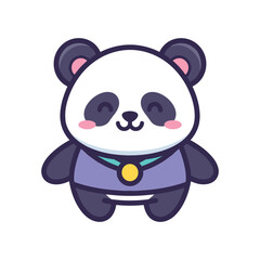Obraz premium Cute Cartoon Panda Bear Illustration