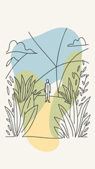 Bold Minimalist Outdoor Scene