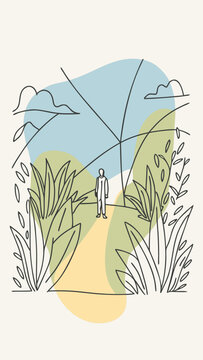 Bold Minimalist Outdoor Scene