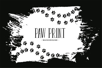 puppy or kitten paw print trail