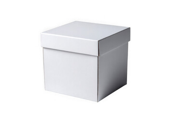 Naklejka premium White gift box isolated on transparent background