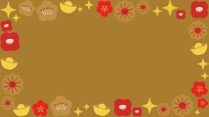 Chinese Paper Cut Art Frame With Background