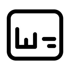 Statistic Modern Line Icon. Professional minimal vector symbol representing data analysis charts graphs and business insights.