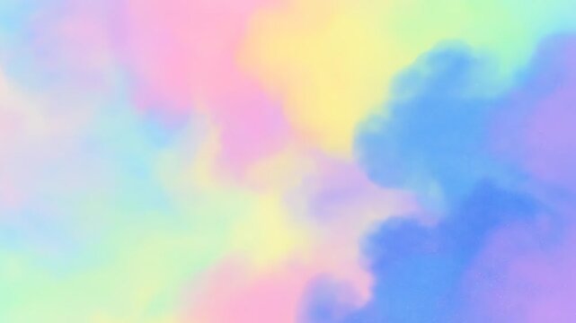 Soft pastel watercolor cloud background with dreamy gradient tones.