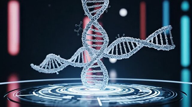 Decoding Life: A vibrant illustration showcases the intricate double helix structure of DNA, symbolizing the essence of life's blueprint and the marvels of science and genetic research.