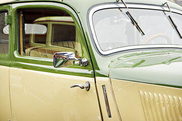 Mirror of retro car