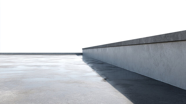Rooftop parapet wall modern building