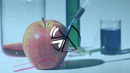 This video shows a syringe injecting a chemical into an apple in slow motion - Powered by Adobe