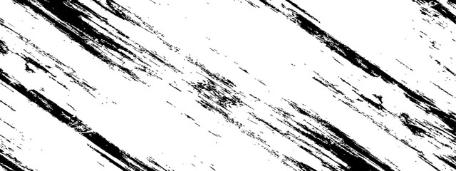 Distressed Diagonal Black Ink Brush Strokes Grunge Texture Vector Background Abstract Scratched Overlay Pattern
