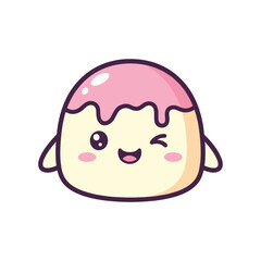 Obraz premium Adorable Cartoon Mochi Illustration