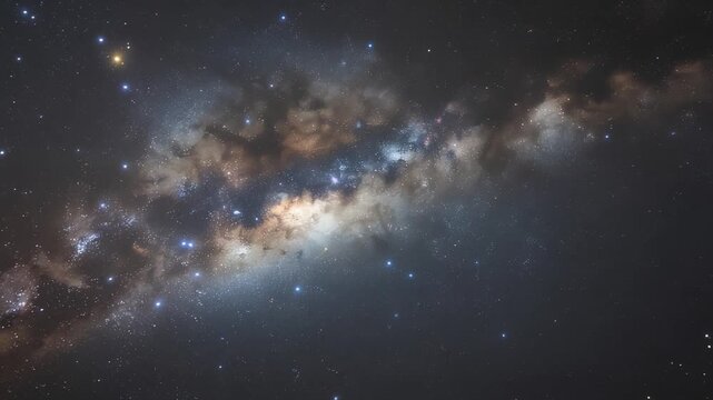 宇宙から見た美しく輝く星ループ動画