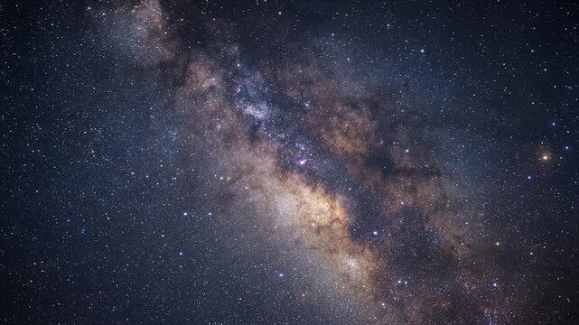 宇宙から見た美しく輝く星ループ動画