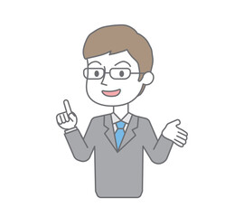 説明するビジネスマン
