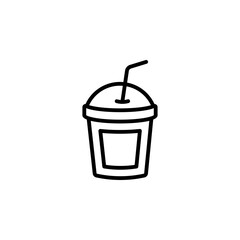 Smoothie Drink Line Icon Cold Beverage