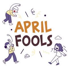 April fools day prank surprise illustration
