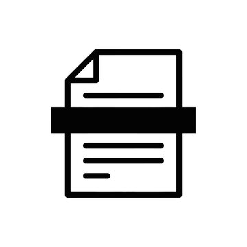 Document File with Paper and Text Illustration for Office or Academic Use