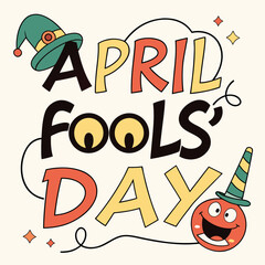 April fools day prank surprise illustration
