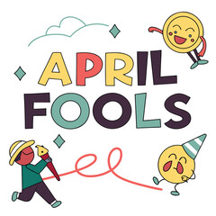 April fools day prank surprise illustration
