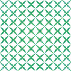 Fototapeta premium Abstract Seamless Pattern with Stylized Blue and Green Starburst Ornaments