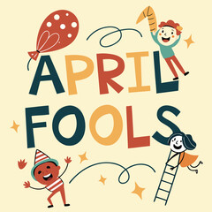 April fools day prank surprise illustration