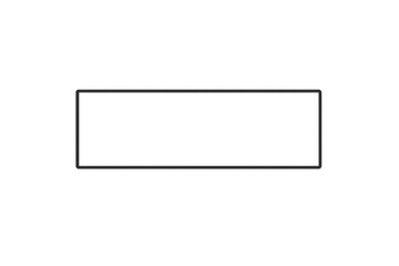 Dark rectangle frame on a completely transparent background design.