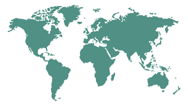 simple world map vector illustration