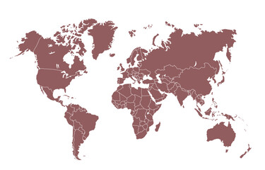 Obraz premium high quality world map vector illustration