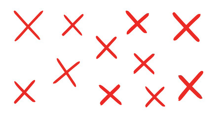a pattern of red x marks on a white background silhouette high quality professional detailed modern