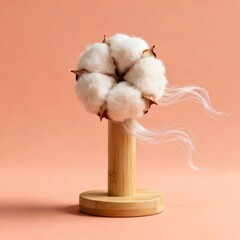 Silk & Stem: Natural Raw Cotton Display