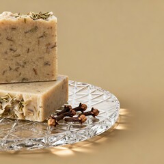 Earth & Crystal: Organic Clove & Eco-Friendly Soap Arrangeme