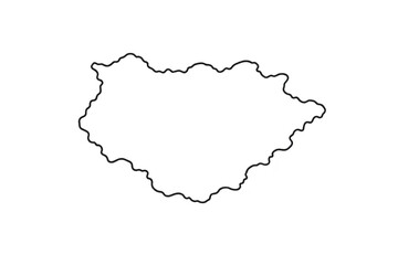 Obraz premium Abstract Shape Wavy Outline on transparent background Illustration