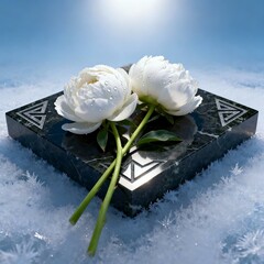 Onyx Frost: Botanical Serenity