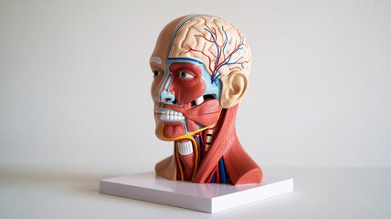 Detailed human head anatomy model for medical education purposes