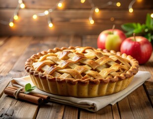 Delicious Homemade Apple Pie with Lattice Crust