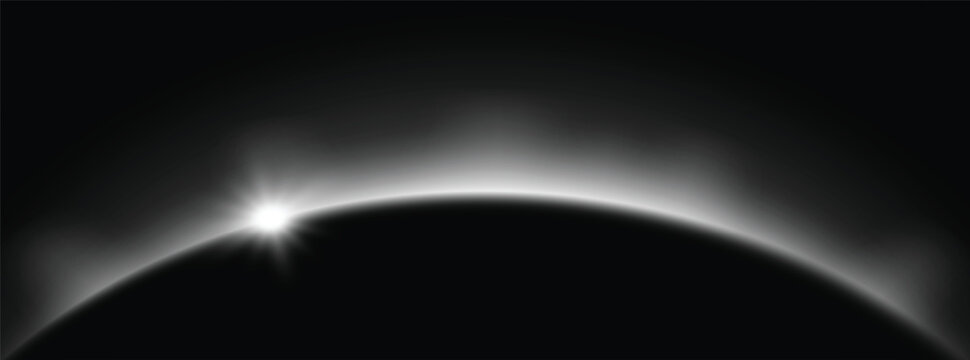  white planet eclipse concept solar light silver glare