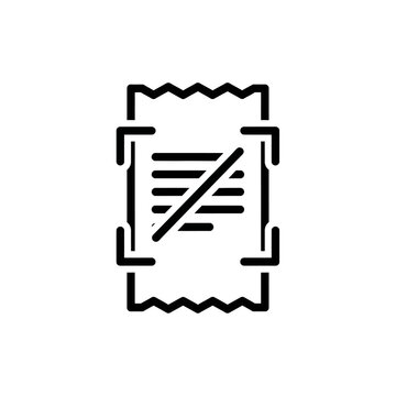 Minimalist Receipt Icon Illustration for Digital and Print Use