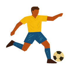 Obraz premium PNG Colorful soccer player illustration