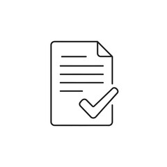 Professional Business Document with Checkmark for Approval and Verification